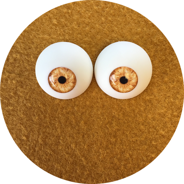 Light Brown Cabochon Puppet Eyes